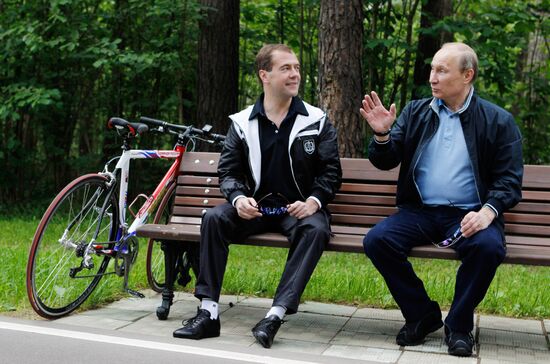 Informal meeting of Dmitry Medvedev and Vladimir Putin