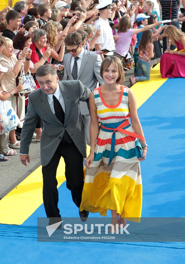 Anton Tabakov with his wife, Anzhelika