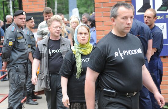 Funeral of former Colonel Yuri Budanov in Khimki