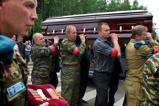 Funeral of former Colonel Yuri Budanov in Khimki