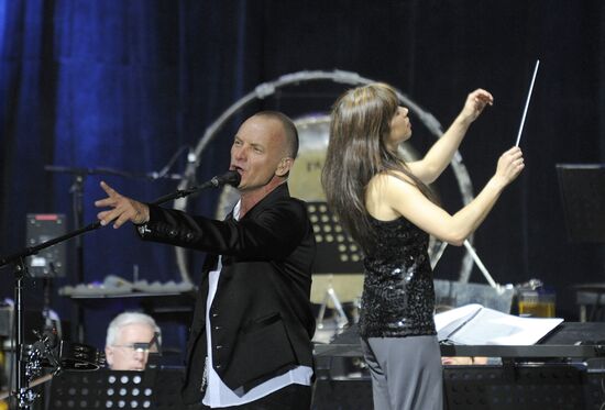 Concert of musician Sting, part of Symphonicity tour