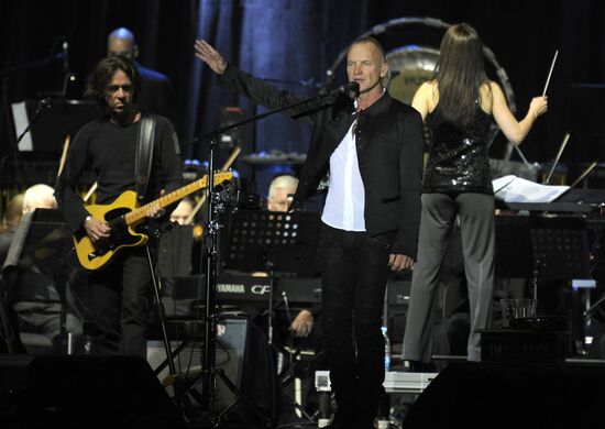 Concert of musician Sting, part of Symphonicity tour