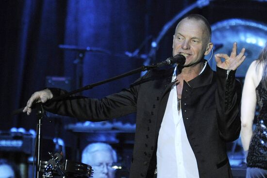 Concert of musician Sting, part of Symphonicity tour