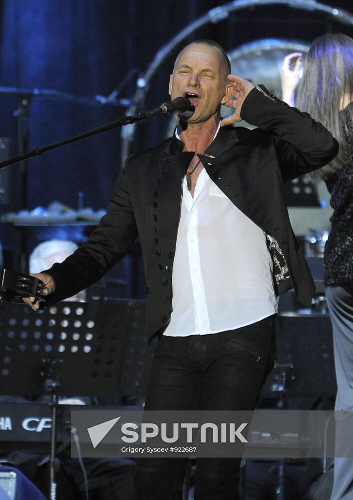 Concert of musician Sting, part of Symphonicity tour