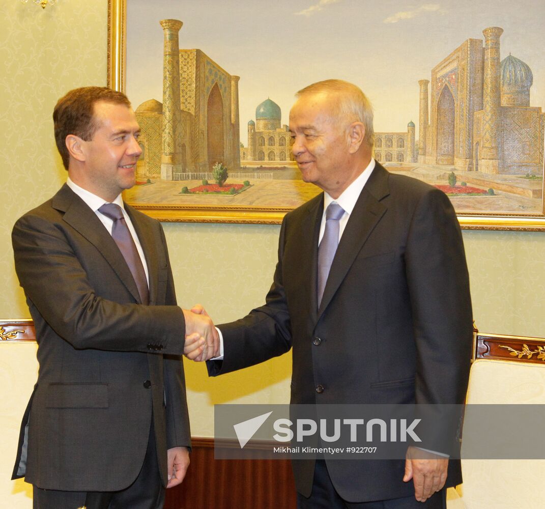 Dmitry Medvedev arrived in Uzbekistan on a working visit