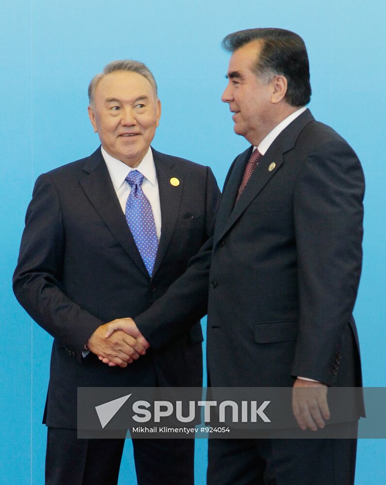 Nursultan Nazarbayev and Emomali Rahmon
