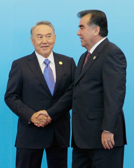 Nursultan Nazarbayev and Emomali Rahmon