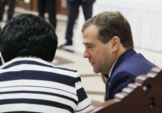 Dmitry Medvedev and Roza Otunbayeva