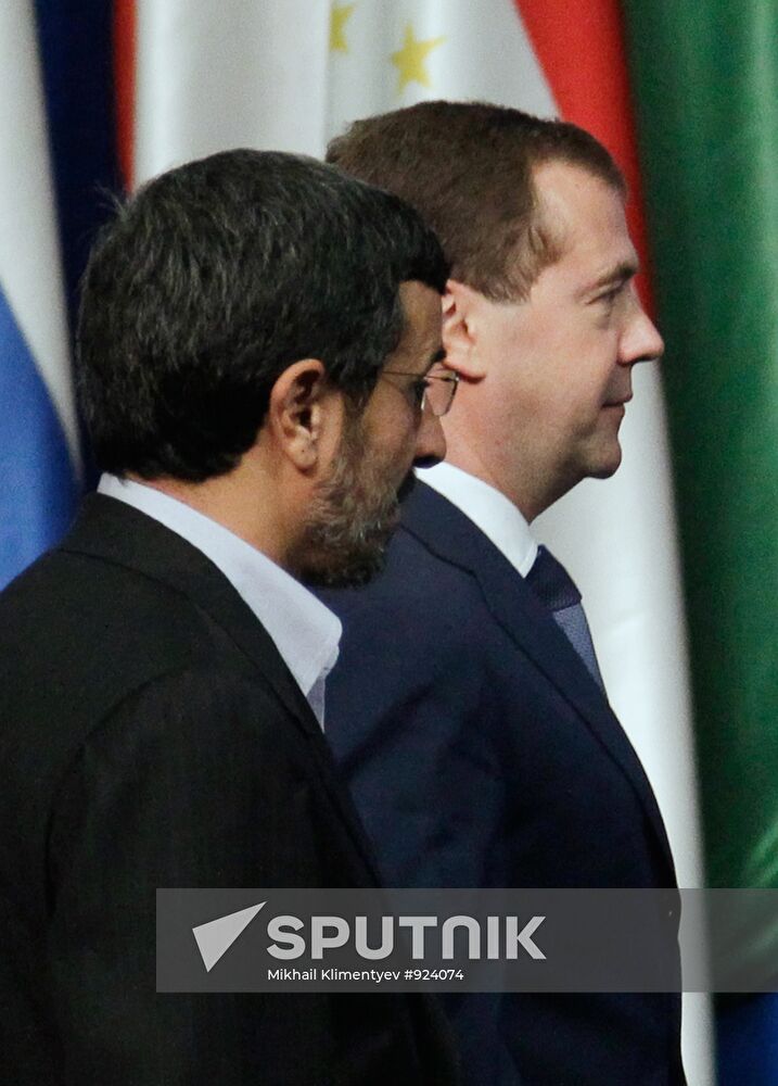 Dmitry Medvedev and Mahmoud Ahmadinejad