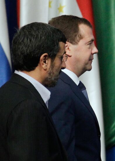 Dmitry Medvedev and Mahmoud Ahmadinejad