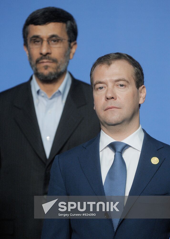Dmitry Medvedev and Mahmoud Ahmadinejad
