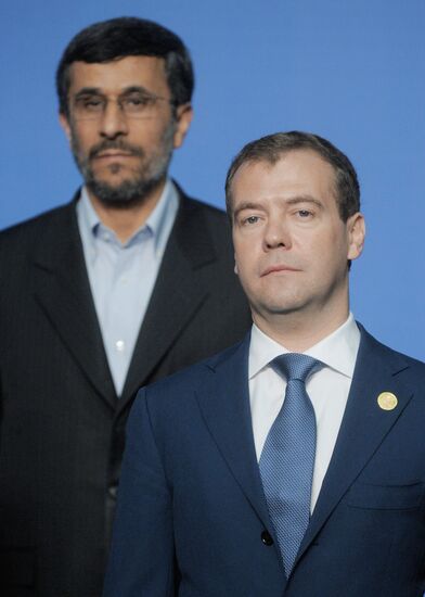 Dmitry Medvedev and Mahmoud Ahmadinejad