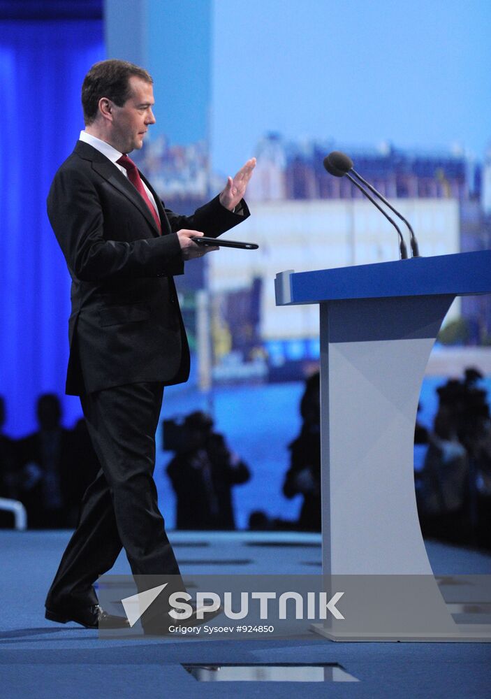 Opening of 15th St. Petersburg International Economic Forum