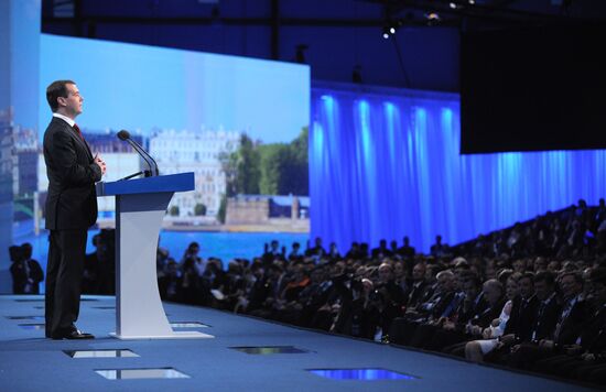 Opening of 15th St. Petersburg International Economic Forum