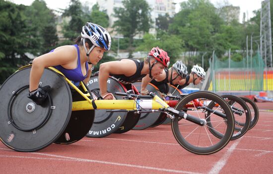 Training of Paralympics Team Russia in cross-country skiing