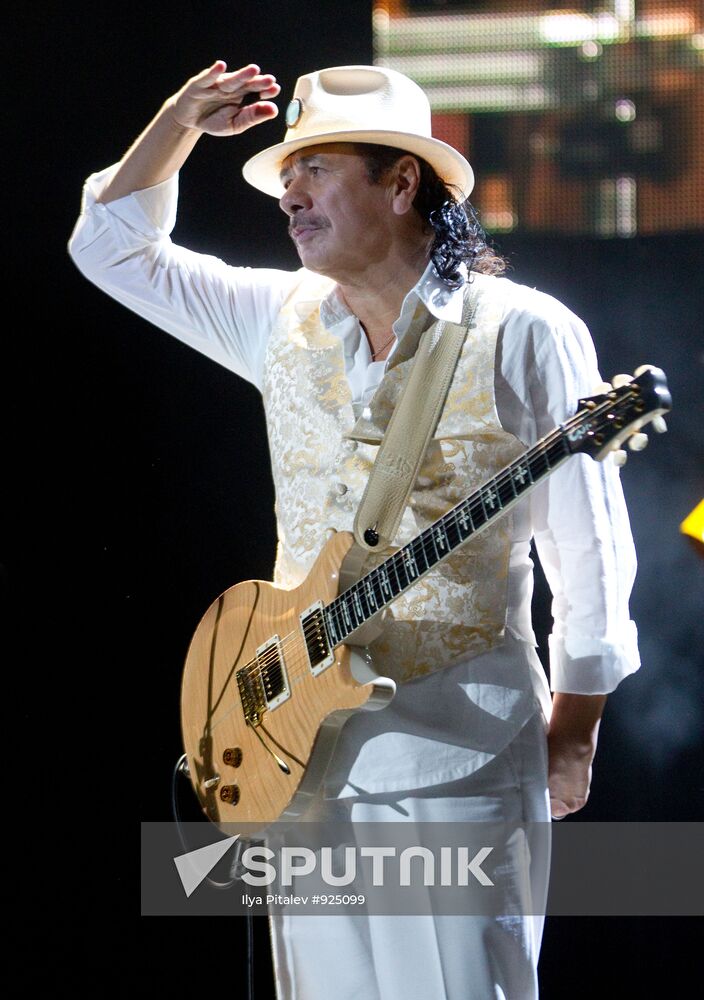 Guitarist Carlos Santana's concert