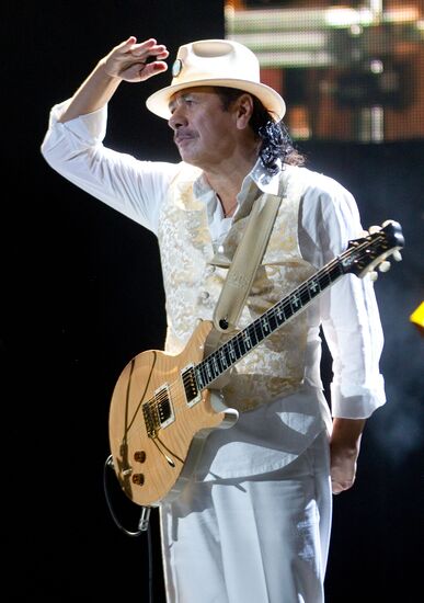 Guitarist Carlos Santana's concert