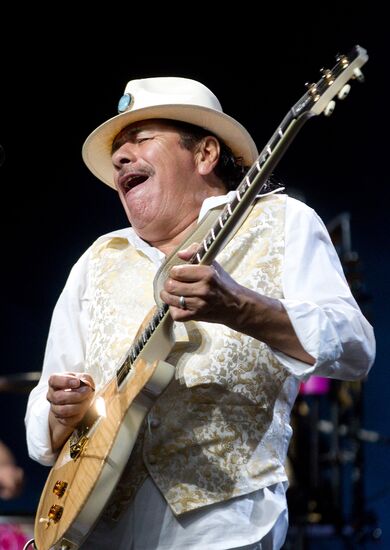 Guitarist Carlos Santana's concert