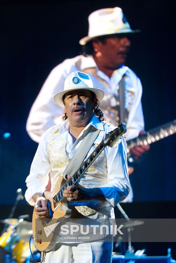 Guitarist Carlos Santana's concert