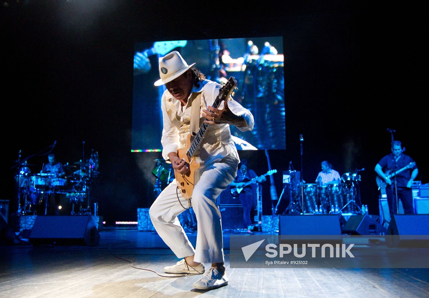 Guitarist Carlos Santana's concert
