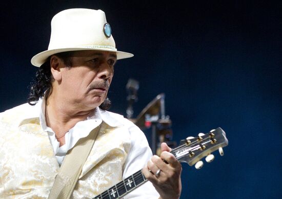 Guitarist Carlos Santana's concert
