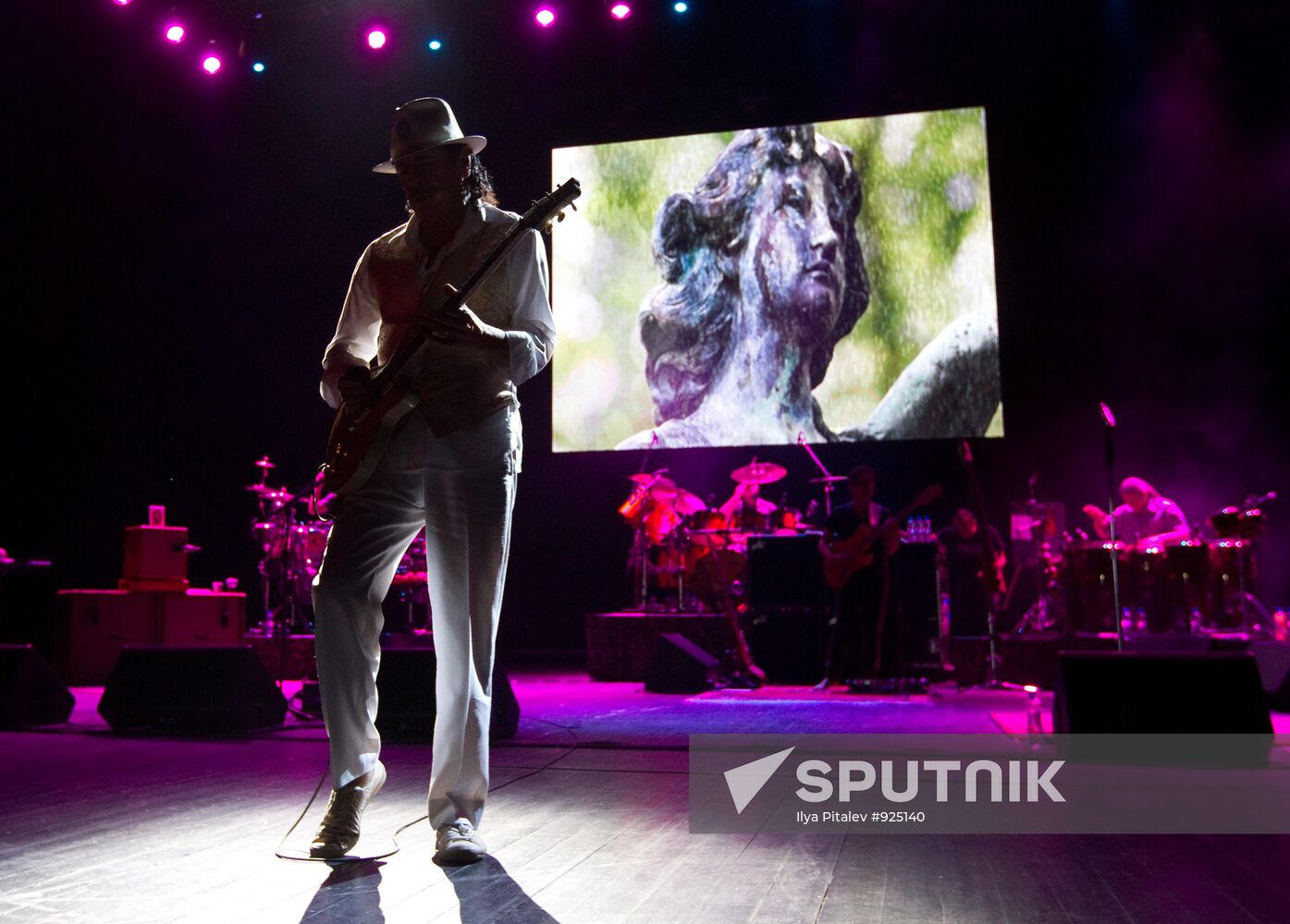 Guitarist Carlos Santana's concert