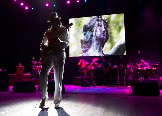 Guitarist Carlos Santana's concert