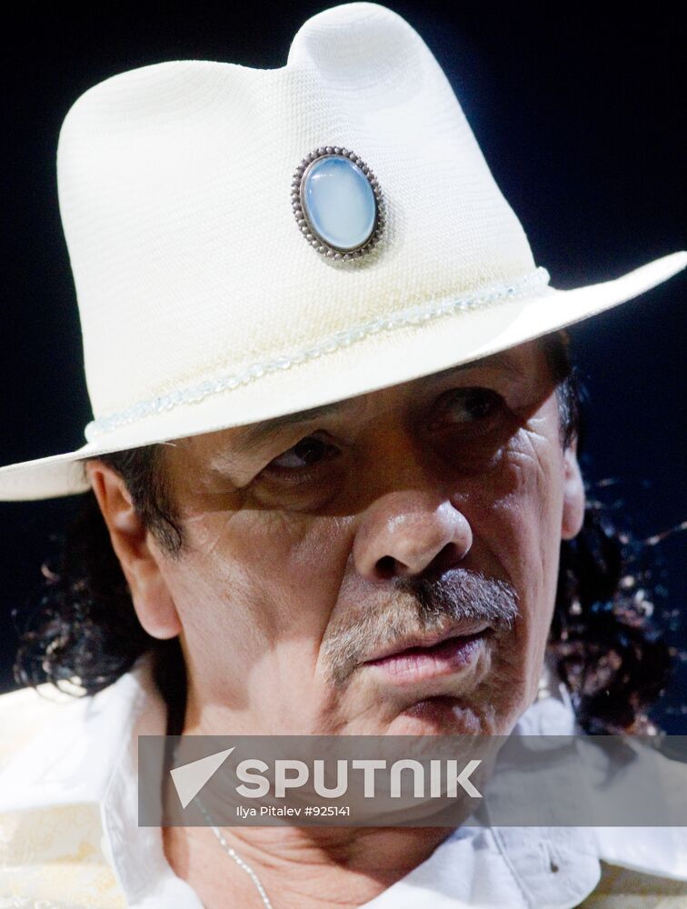 Guitarist Carlos Santana's concert