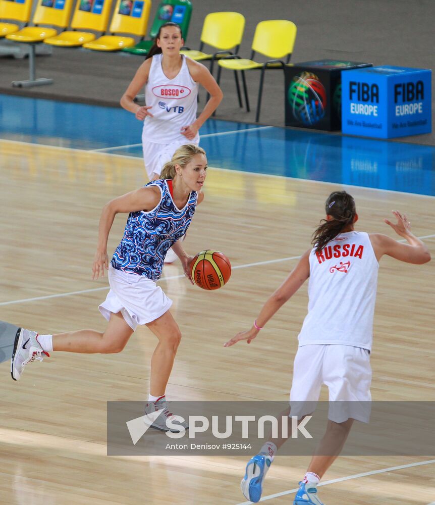 Basketball. European Championship. Russian team training