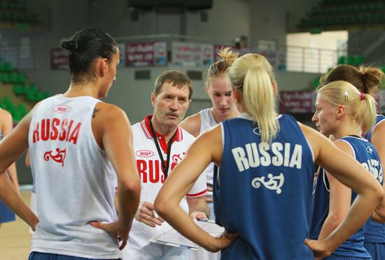 Basketball. European Championship. Russian team training