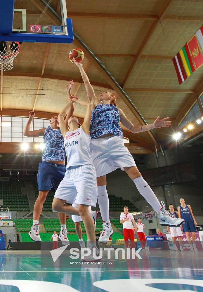 Basketball. European Championship. Russian team training