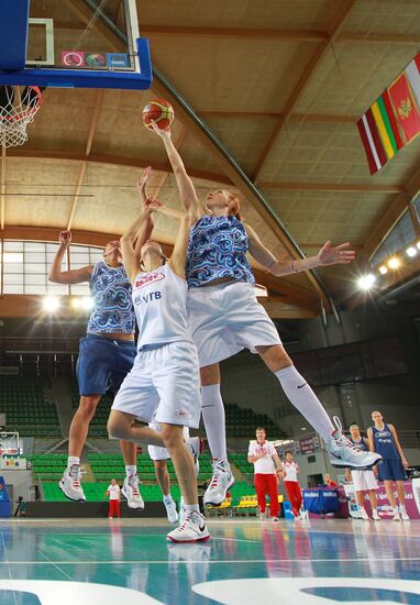 Basketball. European Championship. Russian team training