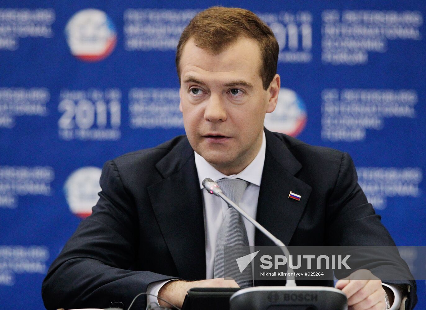 Dmitry Medvedev at 2011 SPIEF in St.Petersburg