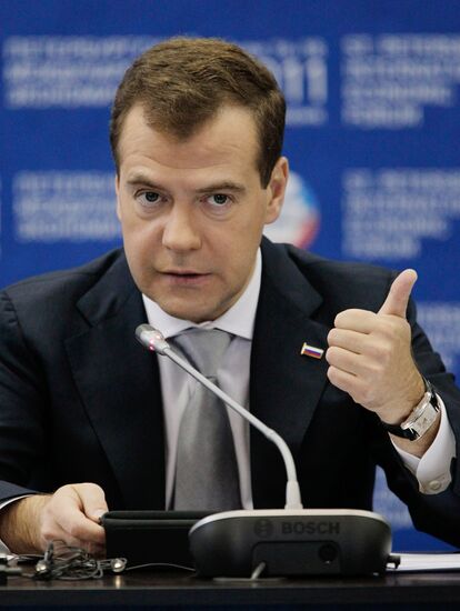 Dmitry Medvedev at 2011 SPIEF in St.Petersburg