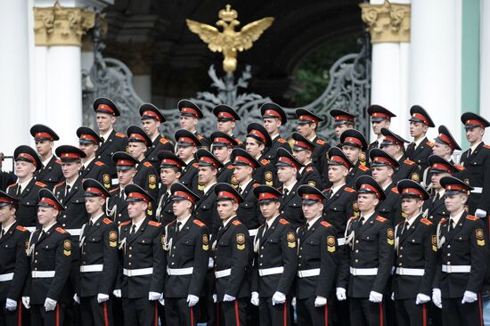 Graduation ceremony for military students in St. Petersburg