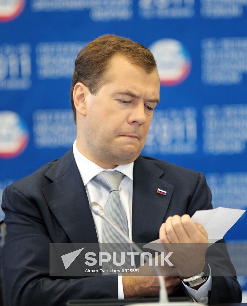 Dmitry Medvedev attends 15th SPIEF in St. Petersburg