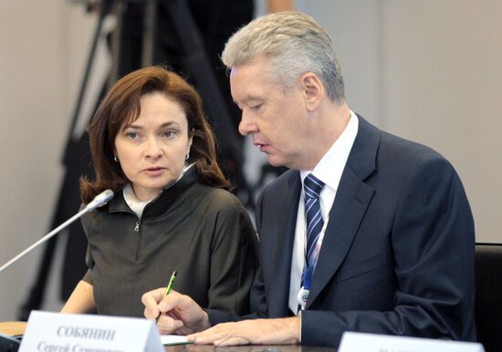 Elvira Nabyullina and Sergei Sobyanin