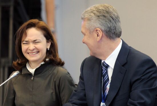 Elvira Nabyullina and Sergei Sobyanin