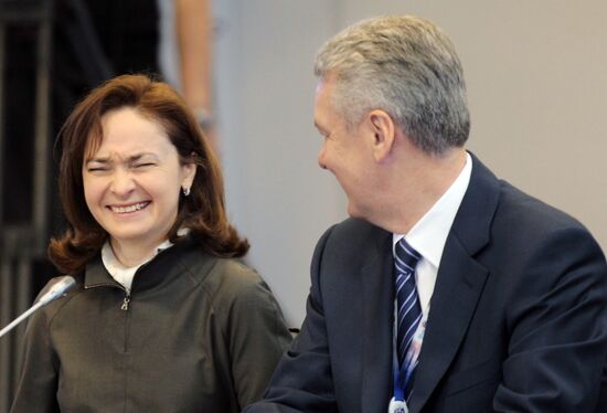 Elvira Nabyullina and Sergei Sobyanin