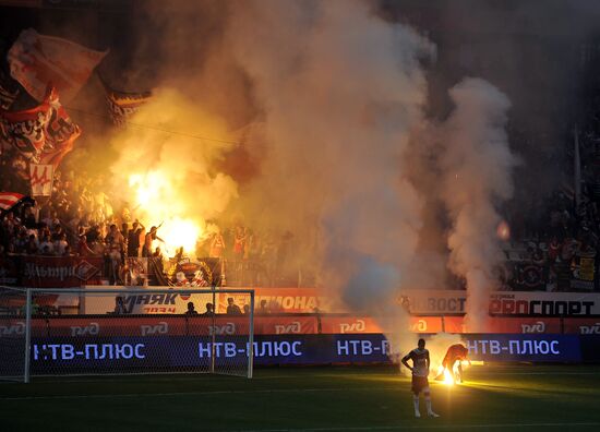 Football. RPFL. Match Locomotiv and Spartak