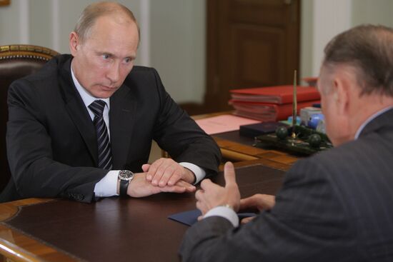 Vladimir Putin meets with Sergei Katyrin