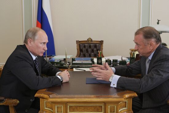 Vladimir Putin meets with Sergei Katyrin