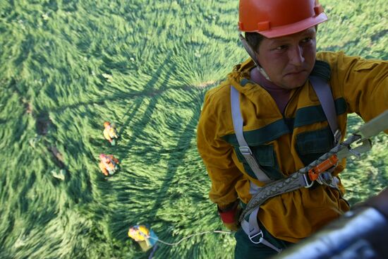 Fighting wildfires in Krasnoyarsk Territory