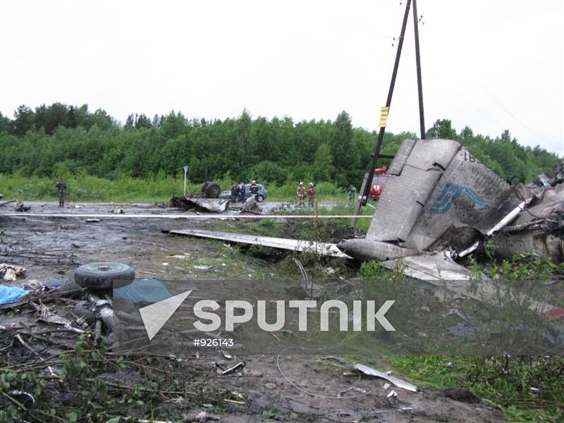 Crash of a TU-134 passenger plane in Karelia