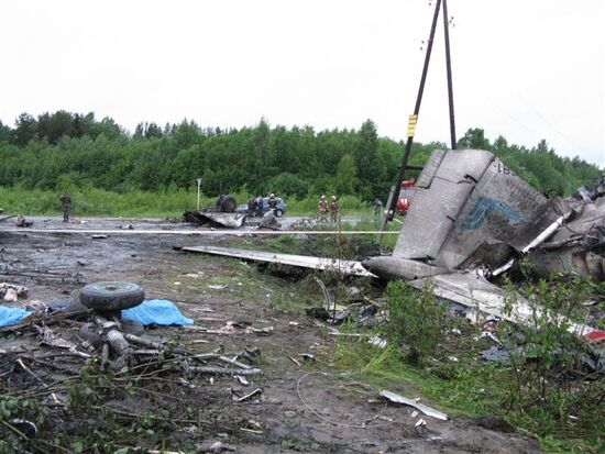 Crash of a TU-134 passenger plane in Karelia