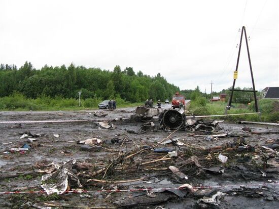 A Tu-134 passenger plane crashes in Karelia