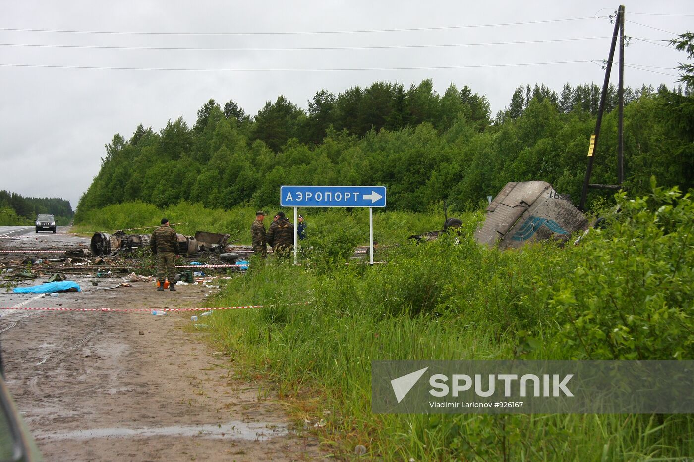 TU-134 passenger plane crashes in Karelia
