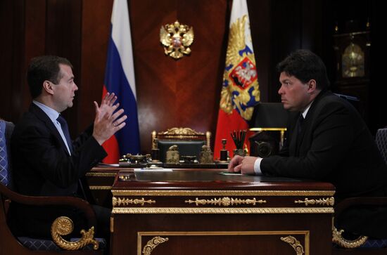 Dmitry Medvedev meets Mikhail Margelov