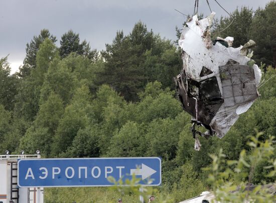 TU 134 crash site in Karelia