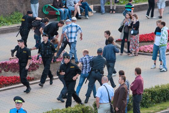 Revolution Through Social Networks rally in Minsk